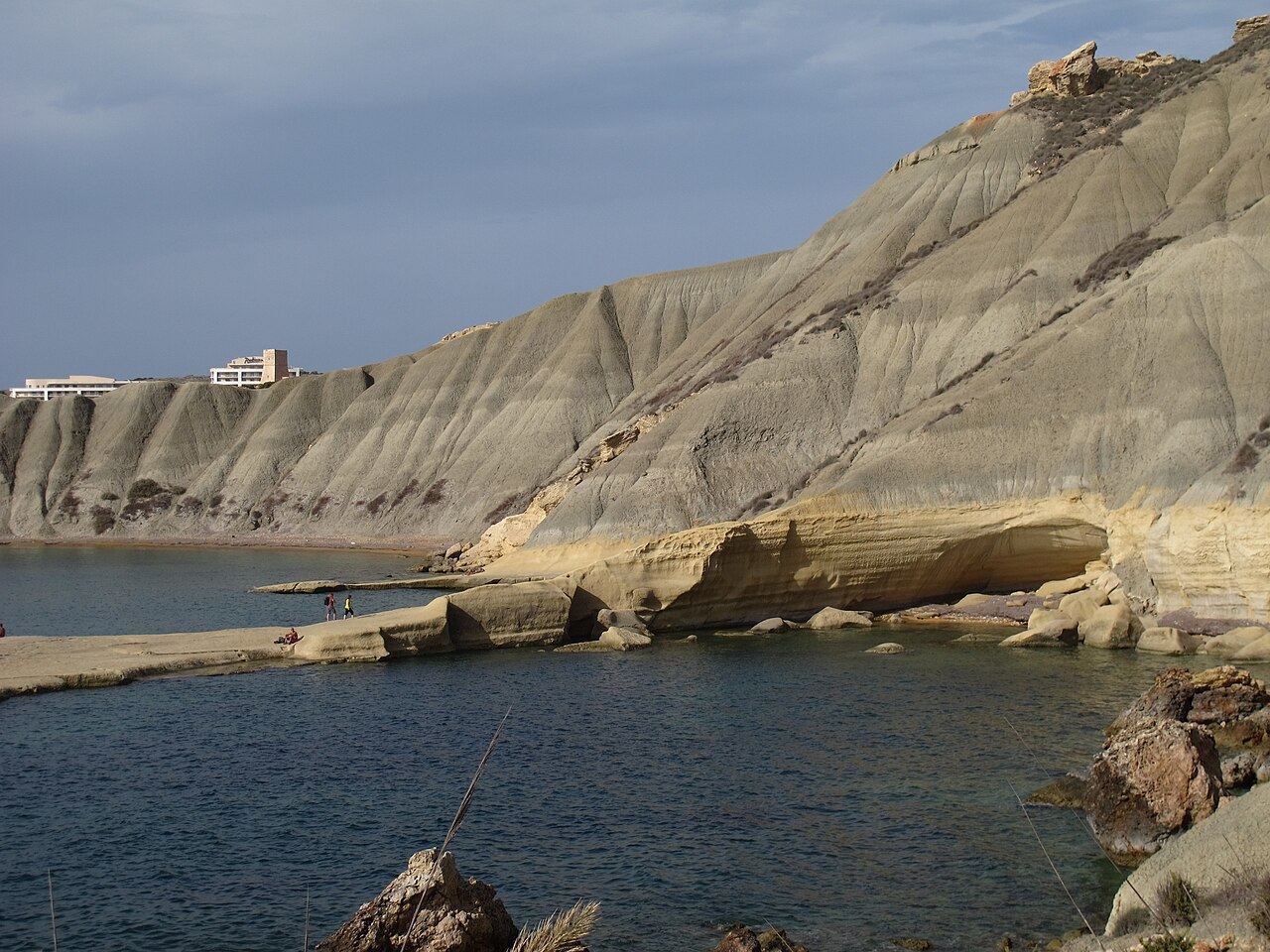 Blue Clay slopes at Għajn Tuffieħa, Gnejna Bay
