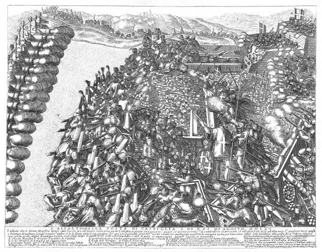 The Great Siege of Malta, fresco by Matteo Pérez d'Aleccio